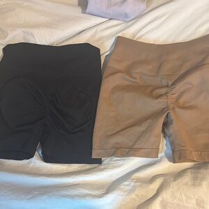 Black and Tan Shapewear Shorts